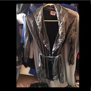Juicy couture metallic wrap cardigan
